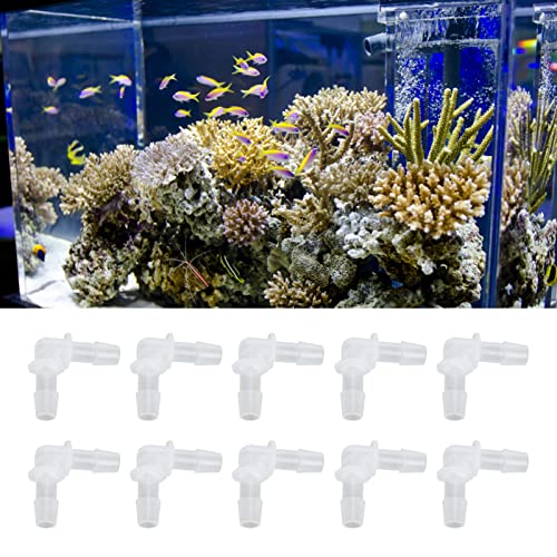 SUNGOOYUE Plastic Fitting 90 PE Elbow Hose Connector 6.4mm Same Diameter Tube Fitting for Pump Tube and Silicone Fish Tank Hose Connection Antiscratch Antirust (9.5mm) - size: 9.5mm