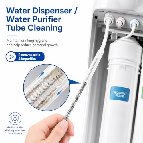 2 Pack 80 Inch Long Flexible Drain Brush, Sunroof Drain Cleaning Tool for Ice Maker, Refrigerator, Straw & Feeding Tube