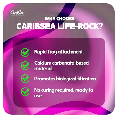 CaribSea Life Rock Frag Zone – 2.25 lb – Natural Aragonite-Based Frag Mounts for Reef Tanks – Ideal for Coral Frag Growout – Supports Healthy Coral Attachment - size: 2.25 lb