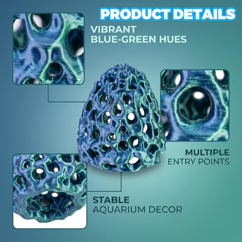 Shrimp Cave, Shrimp Hide, Shrimp Cave for Aquarium, Betta Hideout with Suction Cup, Aquarium Decor for Small Fish Hiding and Resting