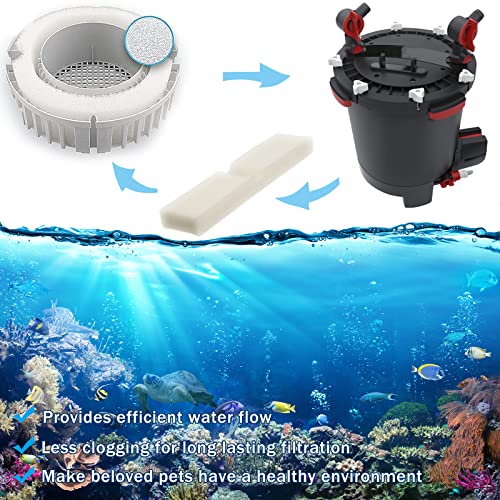 Fx4 Foam Filter Pads Replacement Compatible with Fluval FX5 / FX6 Canister Filter, Aquarium Bio Sponge Foam Filter Pads (12 Packs)
