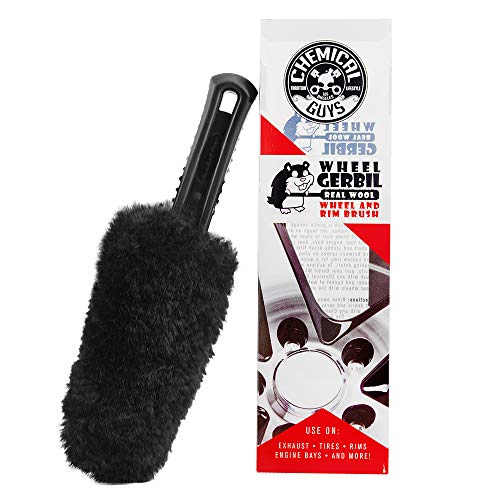 Chemical Guys Gerbil Wheel and Rim Cleaning Brush - Soft Natural Bristle Detailing Tool for Tires, Exhausts & Delicate Surfaces - Wheel Cleaner Brush to Safely Clean Brake Dust, Grime and Dirt, 1 Pack - size: 1 Count (Pack of 1)