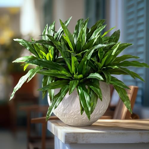4 Pcs Artificial Greenery Stems Dracaena Faux Branches Artificial Plants Realistic Fake Dracaena Greenery Realistic Plants for Indoor Outdoor Porch Patio Home Office Living Room Decor (Green) - color: Green