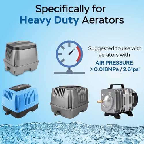 AquaMiracle New Innovative Rubber Air Stone | Air Bubbler | Oxygen Air Diffuser | for Pond Aerator | Pond Aeration | for Large Aquarium | 8”x1.52” | 1-Pack - size: 1 Pack(1.52in)