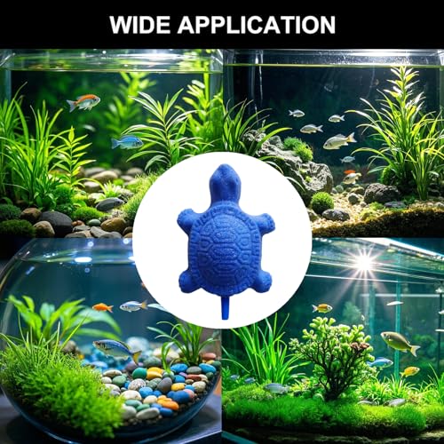 2 PCS Turtle Aquarium Bubble Air Stone Professional Aquarium Aerator Fish Tank Aerator Turtle Air Stone Turtle Aquarium Accessories for Aquariums, Fish Tanks, Hydroponics(Blue)