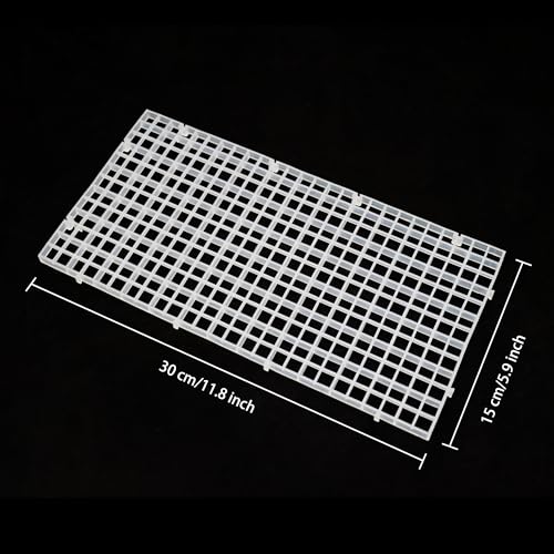 ALEGI 24 Pcs Aquarium Fish Tank Divider Plastic Egg Crate Aquarium Filter Bottom Tray Grid Isolation Board Partition Net Pane Separator (S 24pcs) - size: S 24pcs