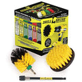 Bathroom Accessories - Cleaning Supplies - Drill Brush - Grout Cleaner - Shower Cleaner - Scrub Brush for Shower - Tile Cleaning Brush - Bathroom Cleaning Tools - Drill Brush Attachment Set - Bathtub - color: Yellow