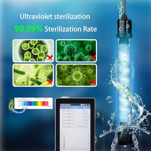 coospider-repta 200GPH Aquarium Filter, U-V for Aquarium for 20-75 Gal Tank, Submersible Pump Filter for Green Water and Algae Clean, Ultra-Silent Green Killing Machine with Fish Tank Deodorization - size: Aquarium Filter for 20-75 Gallon