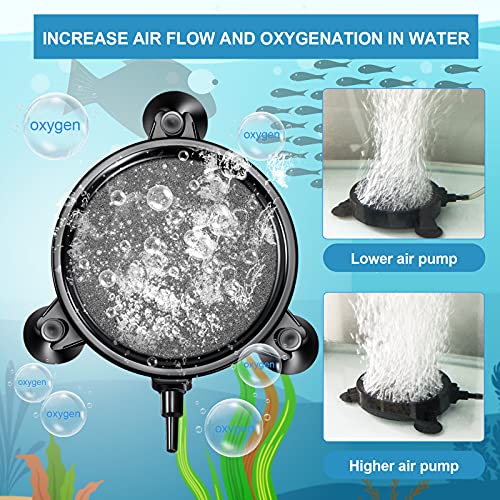 6 Pieces 4 Inch Air Stone Disc Bubble Diffuser Release Tool Fish Tank Bubble for Air Pumps Aquarium Fish Tank Hydroponics Air Pump Dwc Hydroponic Systems and Circulation (Black with Gray)