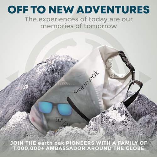Earth Pak Waterproof Dry Bag with Zippered Pocket - Waterproof Dry Bag Backpack Keeps Gear Dry - color: Clear, size: 5L