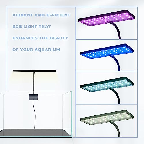 Aqua Worx EOS LED Aquarium Light - Adjustable Gooseneck With 7-Mode RGB Settings - Ideal for Planted Tanks, Fish Tanks, Nano Aquariums - N5 RGB - color: N5 RGB
