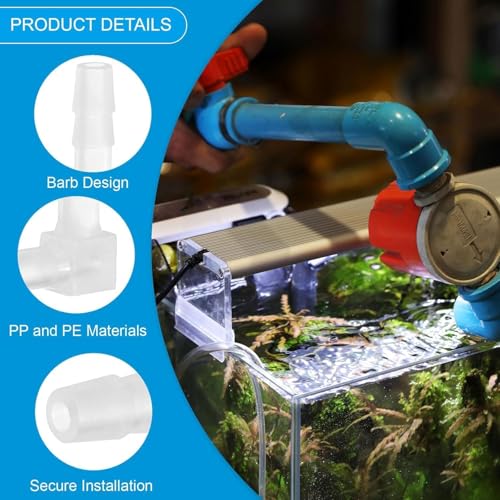 10Pcs 90 Degree Elbow Fitting, Plastic Barbed Hose Adapter for 8mm Tubing, L Shape Connector for Boat, Aquarium, Automotive, DIY Plumbing, Irrigation Systems - size: 8mm