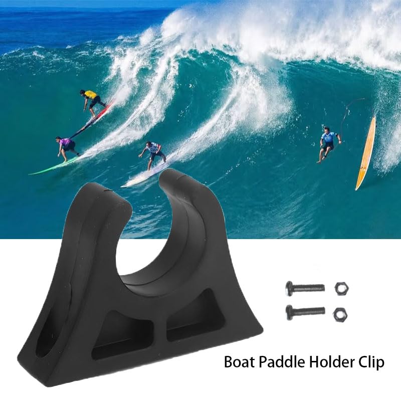 Kayak Paddle Holder with Screws Rubber Boat Paddle Clips Fishing Net Clip| Quick & Easy Mounting | Heavy-Duty Rubber Construction, 2-Pack