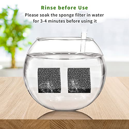 12 Pack Cat Water Fountain Sponge Filters, Replacement Foam Filters for 67oz/2L Pet Fountain 65oz/1.85L Dog Drinking Fountain