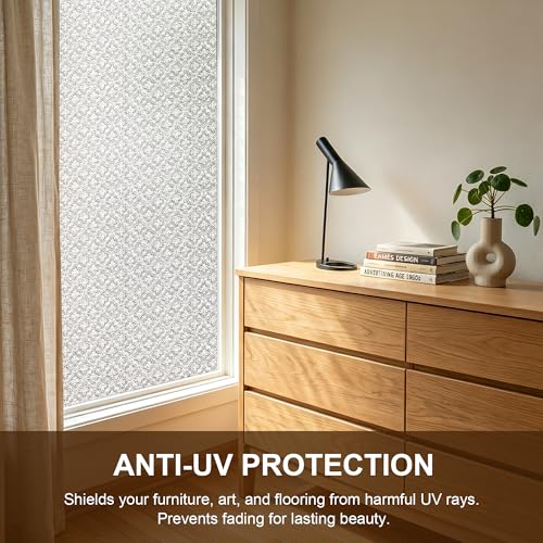 Flowering Crab Apple Window Privacy Film, Static Cling, 17.52"x78.74" - color: Flowering Crab Apple, size: 17.52"x78.7"