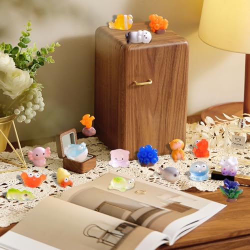 18 Pieces Fish Tank Decorations Ocean Animals Coral Aquarium Ornaments Decoration Aquarium Reef Ornament for Aquarium Tank Decorations Miniature Moss Landscape DIY (18 PCS) - color: 18 Pcs