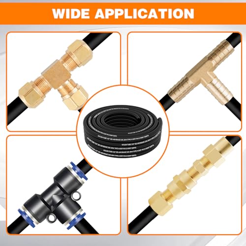 35FT 3/8" DOT Air Line 3/8 SAE J844 PA12 Nylon Air Hose with Cutter 3/8" OD Pneumatic Air LineTubing Pipe Hose for Air Suspension Kit Truck Trailer Brake System &Industrial Fluid Transfer 11M