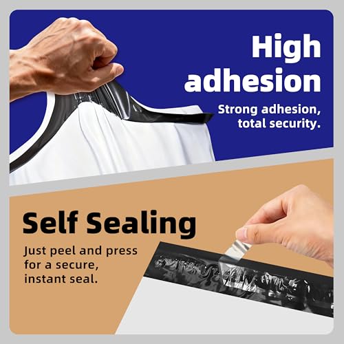 500pcs Poly Mailers 14.5x19 For Ecommerce Shipping,Online Retail Packaging,Business Mailing,PE Tear Resistant Waterproof Adhesive Self Seal Bag,Bags Envelopes Clothing Package,Large,White - color: White, size: 14.5" x 19"500pcs