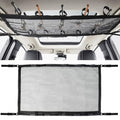 Klmnop Car Fishing Rod Holder, Double Layers Ceiling Fishing Rod Storage Net with 5 Rod Capacity and Zipper, Foldable Mesh Fishing Rod Storage for Car Inside(Black)