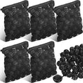 CHENGU 500 Pieces Bio Filter Balls Black Bio Balls for Aquarium Pond Filters Bulk 1.02 Inch Internal Bioball Media with 5 Pieces Filter Media Mesh Bags with Zipper for Aquarium Fish Tank Pond
