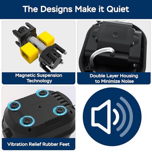 Pond Aerators for Outdoor Koi Ponds, Air Pump for Pond up to 3500 Gallons, All-in-One Flow Adjustable Pond Aeration Kit Pond Deicer with Double Outlet Airline Tubing Air Stones Check Valves - size: Up to 3500 Gallon