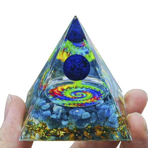 2inches Pyramid Decor Natural Crystal Energy Generator Pyramid Chakra Energy Crystal Pyramid Yoga Meditation Tool for Home Decoration Fengshui Ornaments Gift(2 inches Pyramid - Blue Turquoise) - color: 2 Inches Pyramid - Blue Turquoise