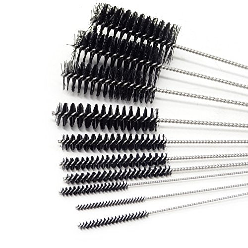 Honbay 10PCS 7.87Inch Nylon Tube Brush Set Cleaning Brush Set for Test Tube,Water Bottles, Drinking Straws, Eye Glasses, Keyboards, Jewelry Cleaning,etc