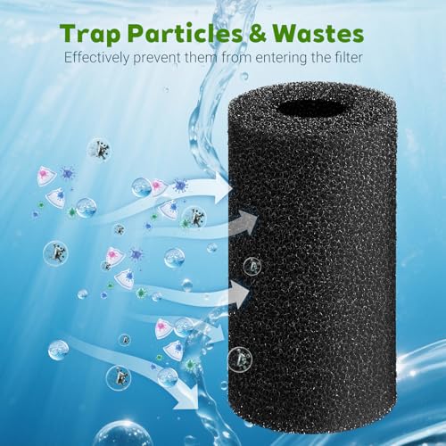 12PCS Pre Filter Sponge, 0.8" Aquarium Filter Sponge Aquarium Intake Sponges Replacement AquariumSponges Foam Roll for Fish Tank