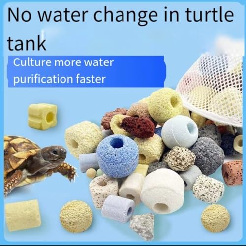 1000g, 2.2lb Aquarium bio Media,6 in 1 Ceramic Filter Media for Aquarium Sump Filter Ceramic Rings Activated Carbon Bio Balls bio Balls Ceramic Rings Set with mesh Bag