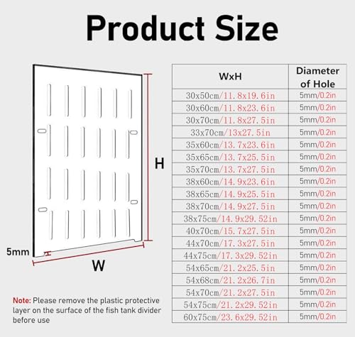 Baby Fish Tank Divider - C Acrylic Separator Board for Optimal Fish Separat and Easy Maintenance, Ideal for riums and Fry Care - color: C Pattern, size: 55x60cm/21.6x23.6in