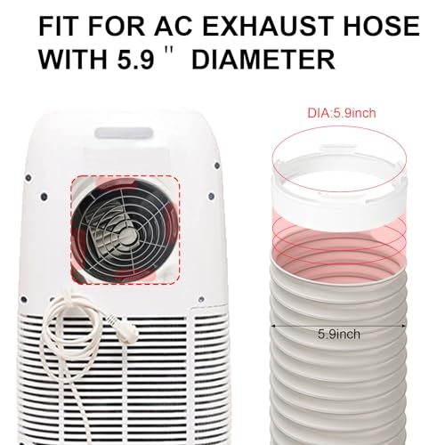 Portable AC Exhaust Hose Coupler 5.9 inch Air Conditioner Unit Vent Tube Connector Portable Air Conditioning Interface Adapter Accessories Parts (AA05) - style: AA05