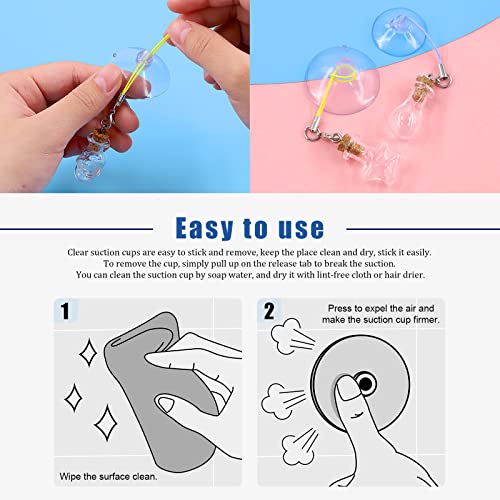 Glarks 80Pcs 25mm 30mm 35mm 40mm 45mm Suction Cups Set, 5 Size Rubber Anti-Collision Sucker Pads with Holes Without Hooks for Home Kitchen Bathroom Houseware Hanging Items