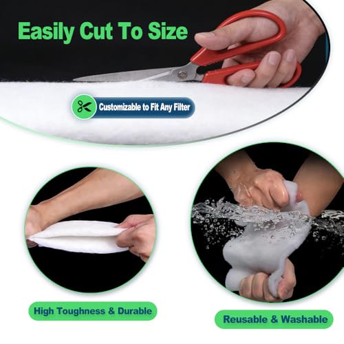 Aquarium Filter Pads,Filter Floss for Fish Tank,Aquarium Filter polishing pad(15.8 * 47.2 * 0.43in)
