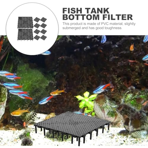 TEHAUX Fish Tank Bottom Filter Plate 6 X 6 X 1.06 Inch Pvc Aquarium Undergravel Filter Divider for Aquatic Pets Breeding and Tank Separation - size: 10pcs