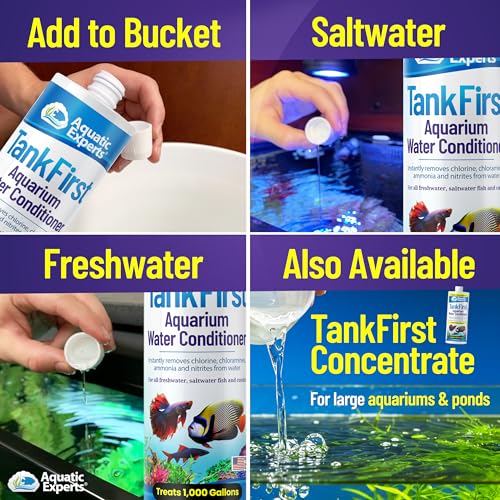 TankFirst Complete Aquarium Water Conditioner - Fish Water Conditioner, Instantly Removes Chlorine, Chloramines, and detoxifies Ammonia from Fish Tank (TankFirst Regular, 250 ml) - size: 250 ml (8.45 oz)