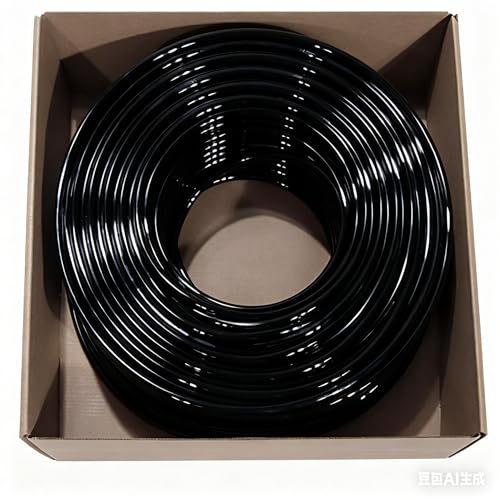 Pneumatic Tubing Air Line Pu Hose 10mm OD 6.5mm ID 100 Meters（328.08ft）Black AirTac US98A100065100MBK - color: Black, size: 10mm OD 6.5mm ID 328Ft/100Meters
