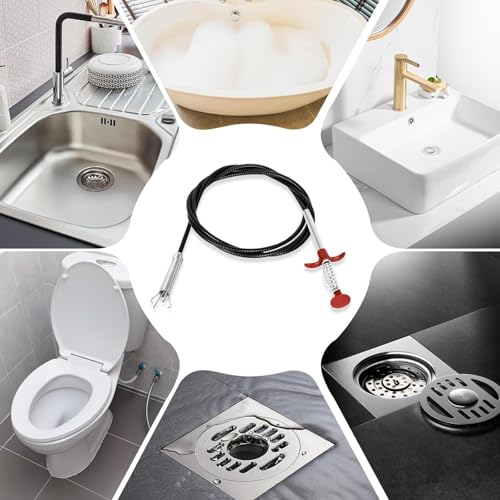 Flexible Grabber Claw Tool 118", Extra Long Grabber Reacher Tool, Drain Snake Hair Drain Clog Remover with 4-Claw Pickup Tool for Sink, Shower, Bathtub, Toilet and Pipe Cleaning - style: 118 IN