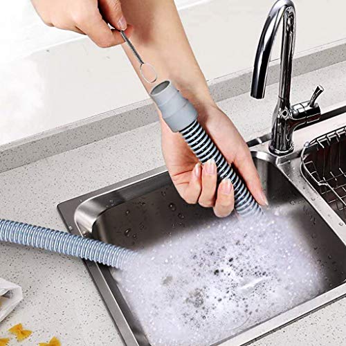 CPAP Tube Cleaning Brush-7 Feet Flexible + 7 Inches Handy Stainless Steel Wire Bristle Brush- Fits for Standard 22mm Diameter Tubing (Blue)