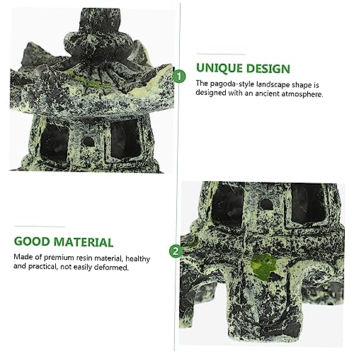 Toddmomy Tower Landscape Decor Resin Ornament for Aquarium Decoration Lifelike Resin Tower Desktop Decor Approx Home Ornament and