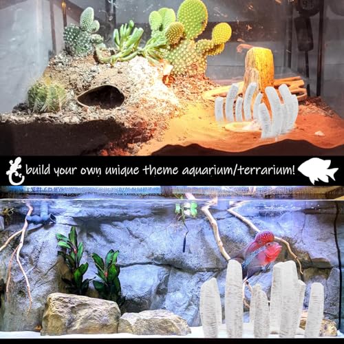 Skull Fish Tank Decorations Dinosaur Bones Snake Hideout Cave Animal Reptile Ornament Halloween Décor for Terrarium Aquarium Large Betta Tarantula Decor - color: Skeletons