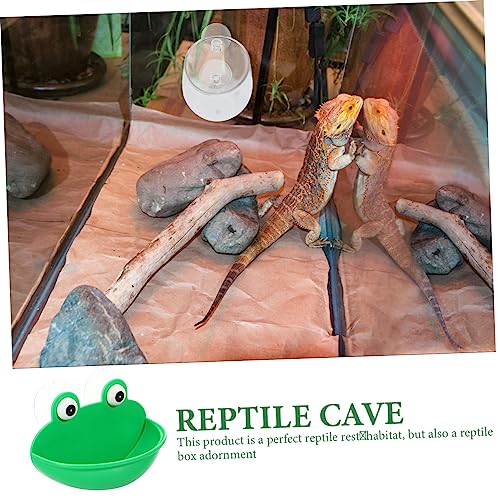 Happyyami 2pcs Climbing Pet Rest Table Gecko Habitat Suction Cup Reptile Stand Pet Rest Bowl Reptile Habitat Pet Playing Basin Resting Platform Reptile Resting Place