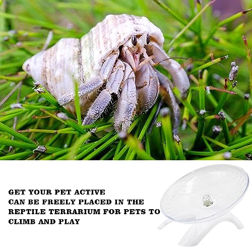 Hermit Crabs Wheel Toy, Hamster Running Wheel Toys, Small Animals Cage Accessory, Tank Accessory, Suitable for Hermit Crab Hamster Rat - color: White, size: Large