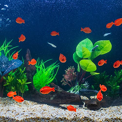 Yookeer 36 Pcs Miniature Fake Goldfish Toys Plastic Mini Realistic Koi Fish Little Resin Figurines Small Artificial Cute Aquarium Decorations for Games Party Crafts DIY Garden Favor Supplies Ornament