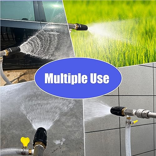 JOEJET Downstream Injector for Pressure Washer, Adjustable Chemical Injector Kit, Variable Power Washer Long Range Nozzle External Injection, 1/4 Inch Quick Connect - size: 15 FT, style: 4-4.5 Gallons