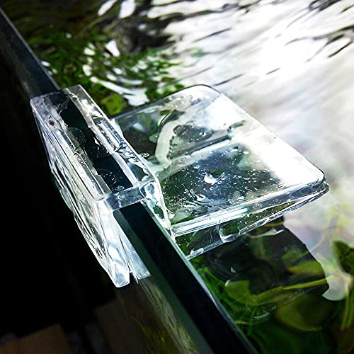 6 Pieces Acrylic Transparent Fish Tank Glass Cover Clip Glass Cover Support Holders Lid Support Holder for Rimless Aquarium Fish Tank (6 mm)
