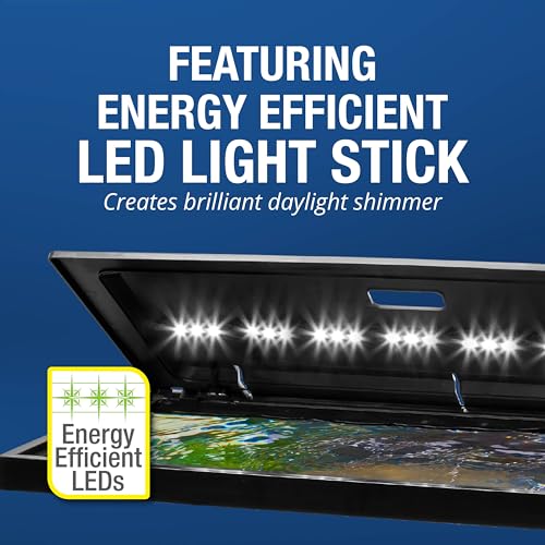 Tetra LED Aquarium Hood 30 in x 12 in, Low-Profile Fish Tank Cover with Hidden Lighting - size: 30 Inch