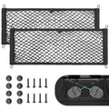 RED WOLF 2 Pcs Universal Cargo Net Pocket Elastic Mesh Netting Car Mesh Pouch for Trunk RV Boats Home Cargo Storage Mesh with Screws and Hooks (25.6'' x 9.8'') - size: 25.6'' x 9.8''