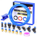 TAILONZ PNEUMATIC Blue 4mm or 5/32 inch OD 2.5mm ID Polyurethane PU Air Hose Pipe Tube Kit 16 Meter 50ft - color: Blue, size: 4mm OD/50ft/16m