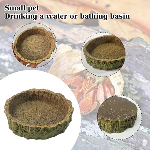 Rainmae Resin Hermit Crab Toy, 4.1 x 2.2 x 4.7 inches, Climbing and Hide Cave, Natural Tree Trunk Ornament for Small Animals, Gecko, Reptile, Lizard, Turtle, Frog, Chinchilla, Ferret