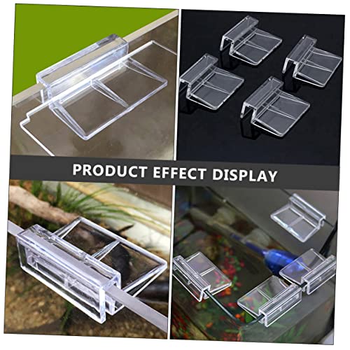 Milisten 15pcs Fish Tank Accessory Stand Acrylic Support Brackets for Aquarium Cover Lid